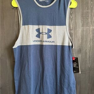 Under Armour Men's Navy and Gray Tank Top